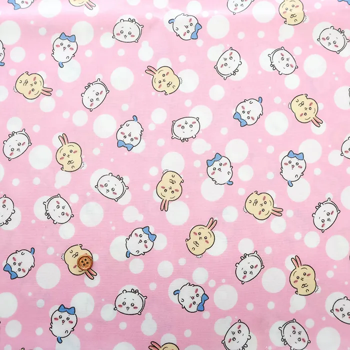コットンシーチングプリントラミネート生地 ちいかわ