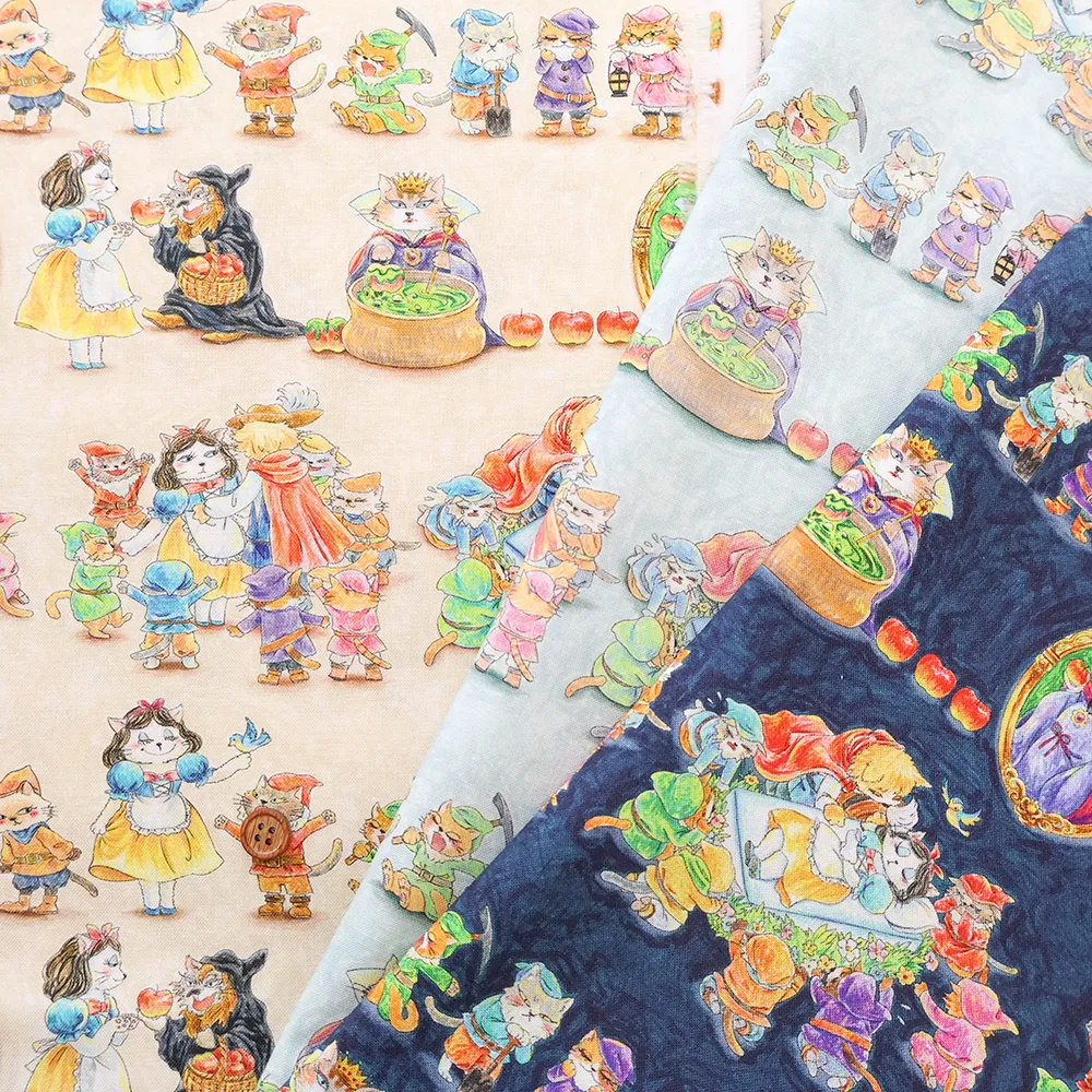 コットンインクジェットプリント生地 HOYOKA フェアリーテイル 白雪姫
