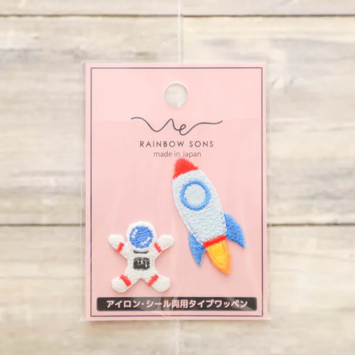 2wayワッペン RAINBOW SOUNS 宇宙飛行士・ロケット